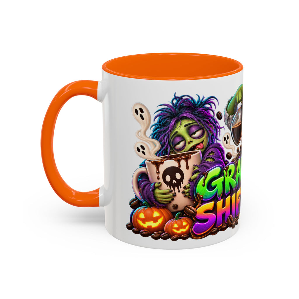 Graveyard Shift Fuel Coffee Zombies Halloween White Mug