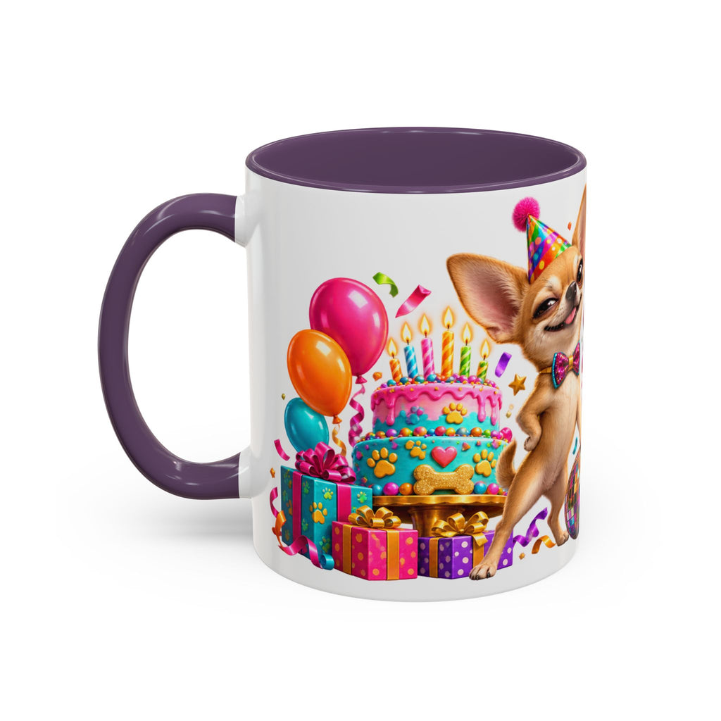 Small Dog Big Birthday Energy Chihuahua White Mug