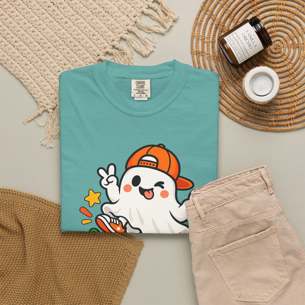 Just Boo It Halloween T-Shirt | Cute Skater Ghost Graphic Tee