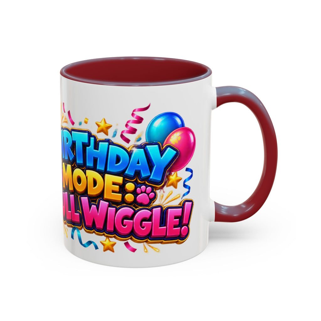 Birthday Mode Full Wiggle Corgi White Mug