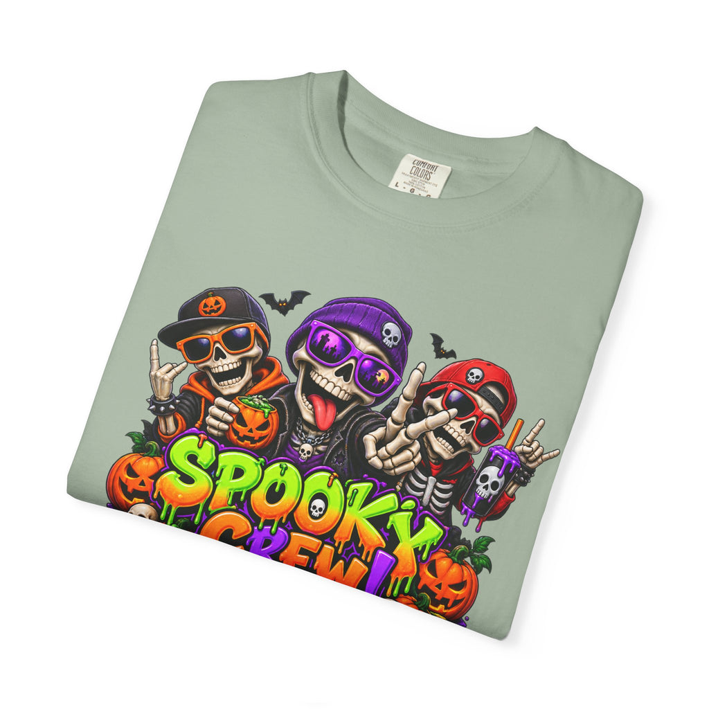 Spooky Crew Halloween T-Shirt – Funny Skeleton Graphic Tee