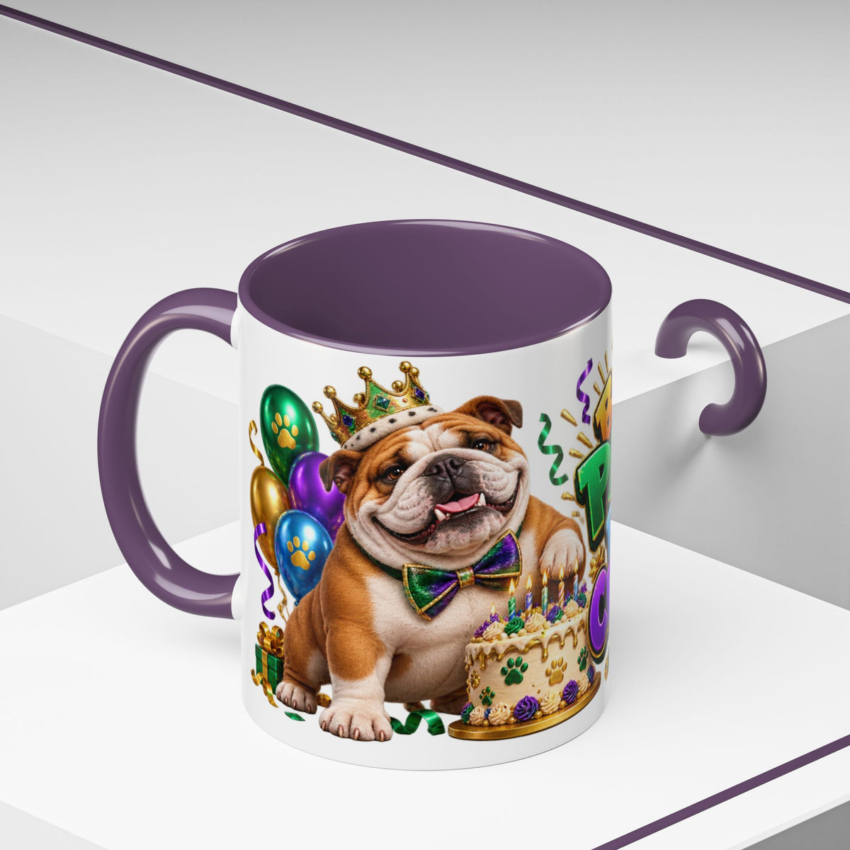 Built to Party English Bulldog Birthday White Mug
