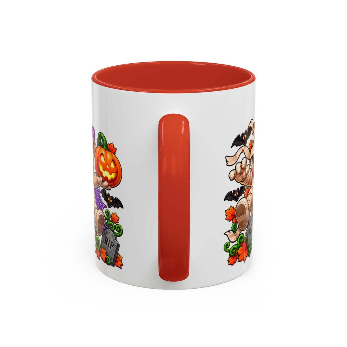 Wrapped Up & Ready to Party White Mug – Funny Mummies & Spooky Party Design