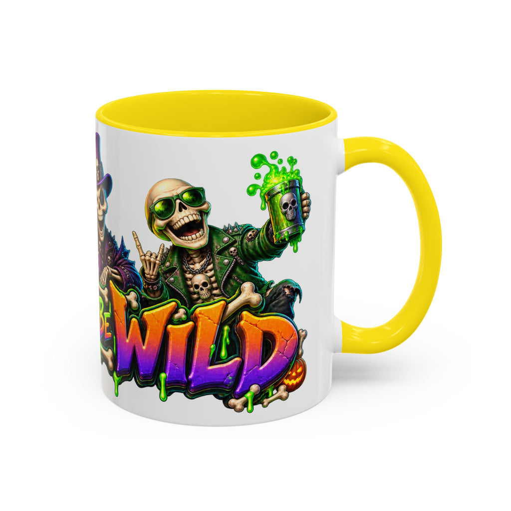 Bone to Be Wild Skeleton Crew Halloween White Mug