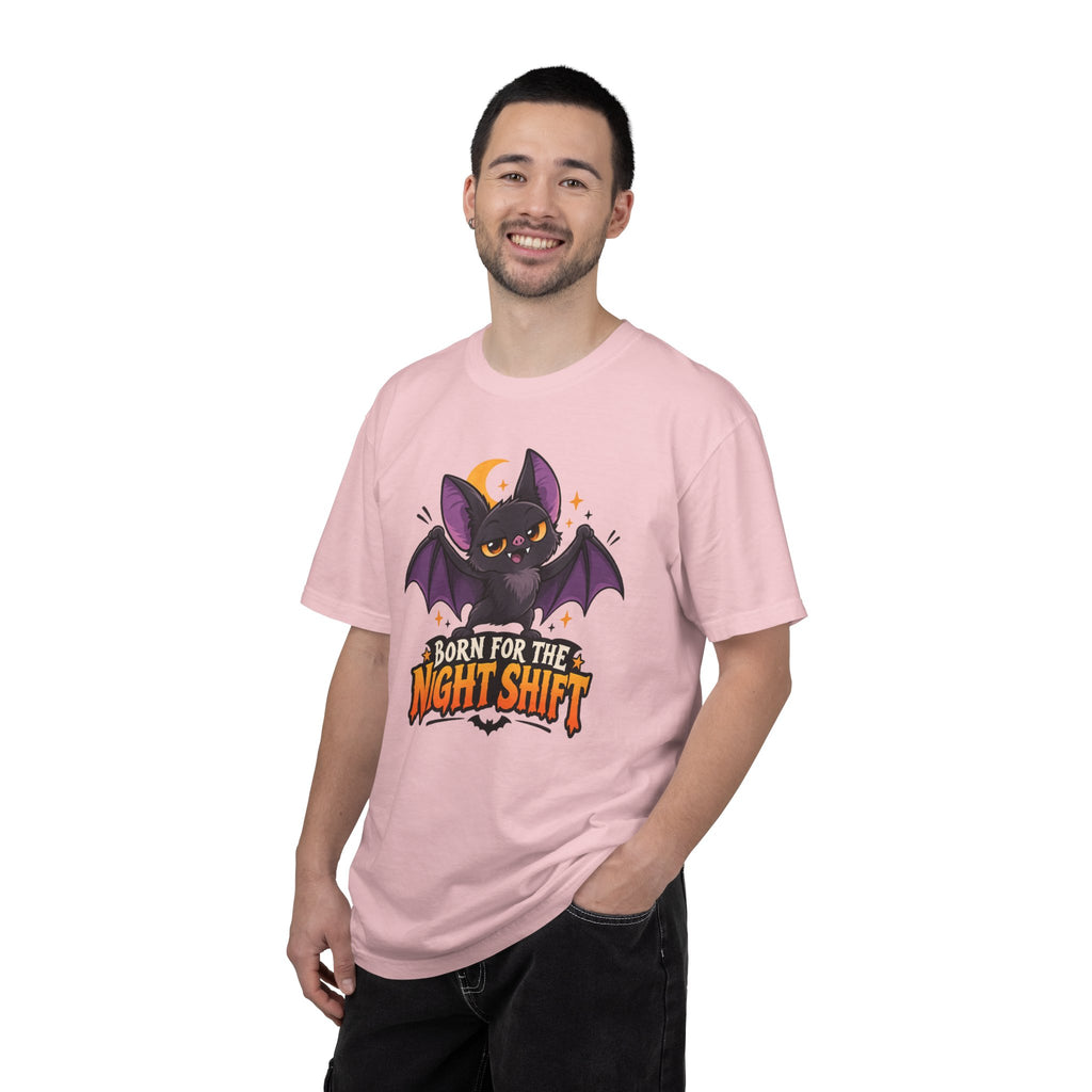 Born for the Night Shift – Cute Halloween Bat T-Shirt