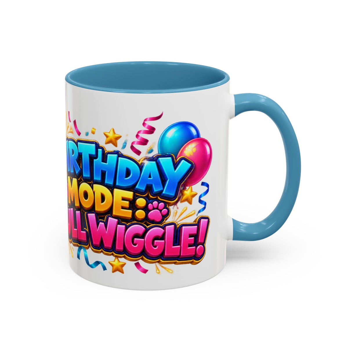 Birthday Mode Full Wiggle Corgi White Mug