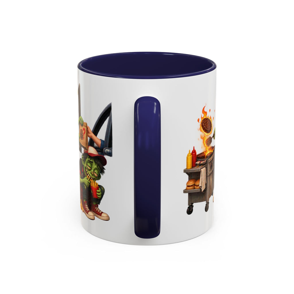 Dead End Job Still Hungry Funny Zombie Halloween White Mug