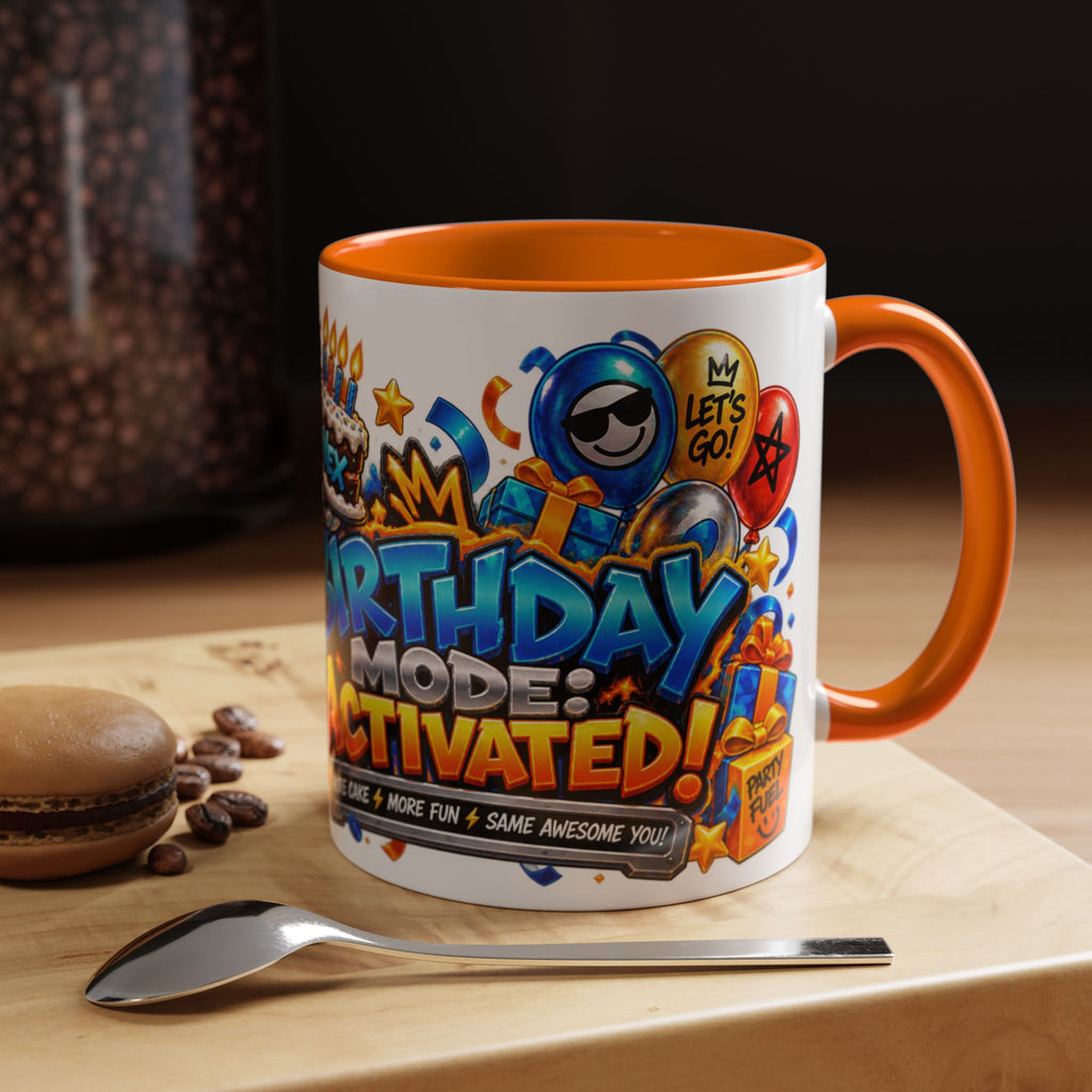 Festora Robot Birthday Mug – Birthday Mode Activated Coffee Cup