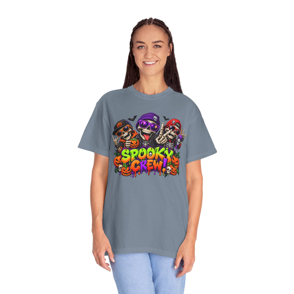 Spooky Crew Halloween T-Shirt – Funny Skeleton Graphic Tee