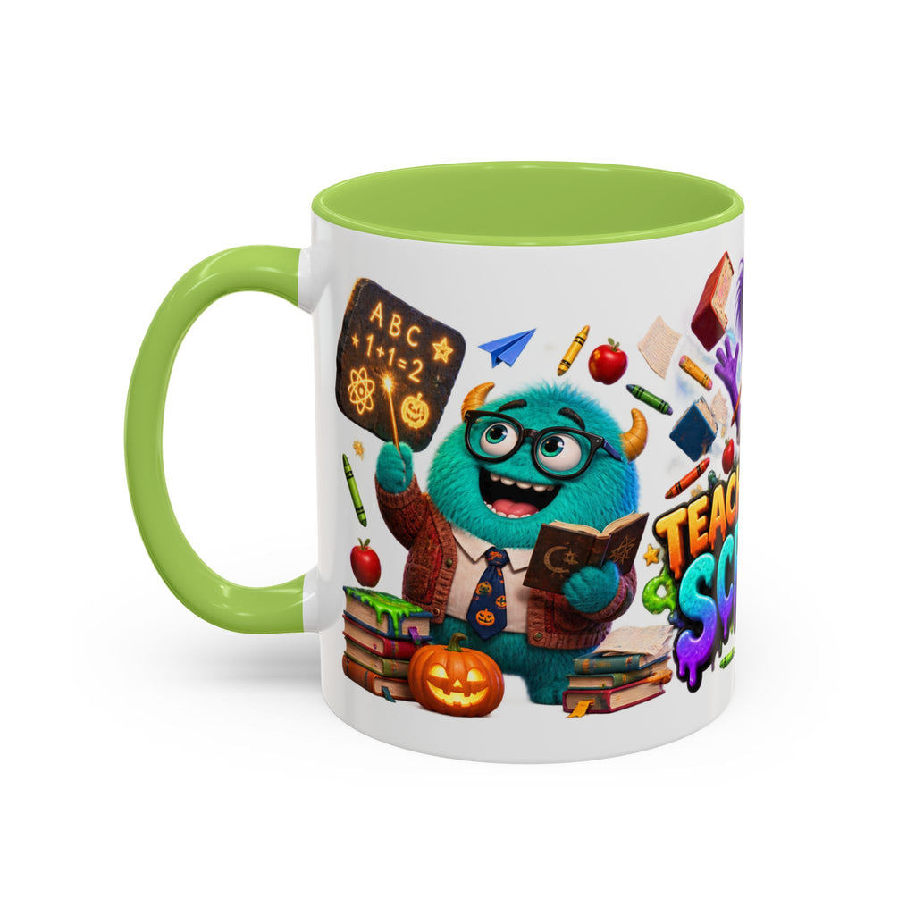 Teaching Is a Scream Monster Teacher Halloween White Mug