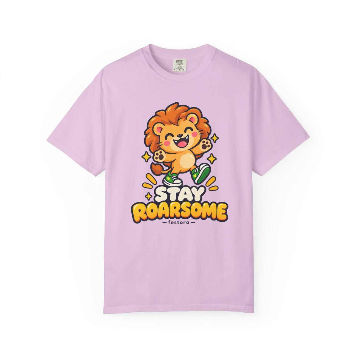 Stay Roarsome – Cute Happy Lion Graphic T-Shirt