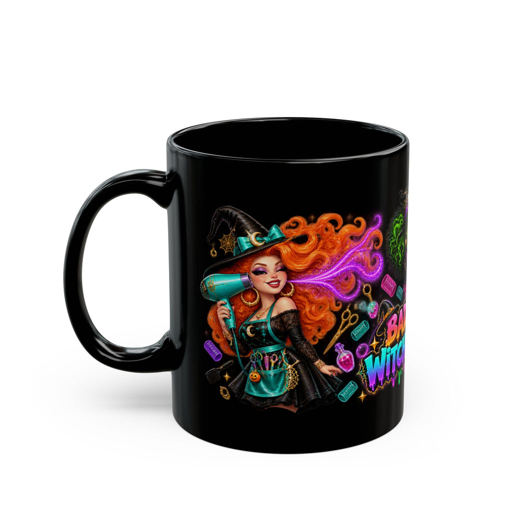 Bad Hair Witch Please Halloween Hairstylist Black Mug