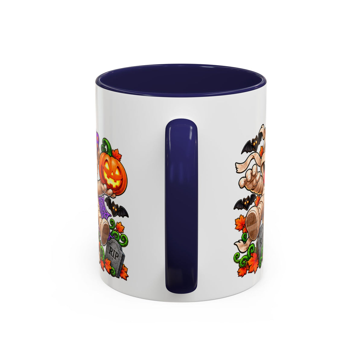 Wrapped Up & Ready to Party White Mug – Funny Mummies & Spooky Party Design