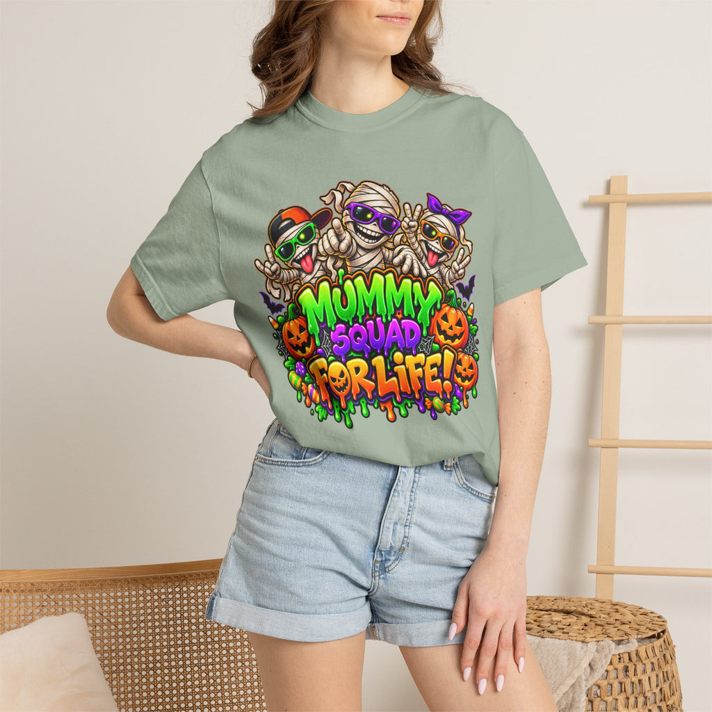 Mummy Squad For Life Halloween T-Shirt – Funny Colorful Mummy Graphic Tee