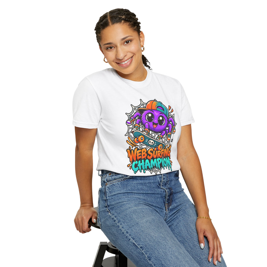 Web Surfing Champion – Cute Halloween Spider T-Shirt