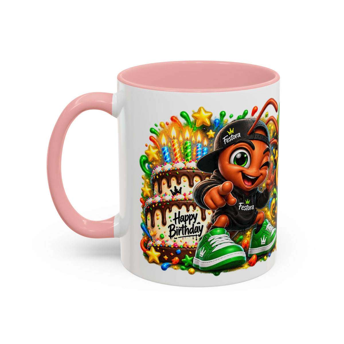 Festora Ant Birthday Mug – Cake Confetti Chaos Coffee Cup