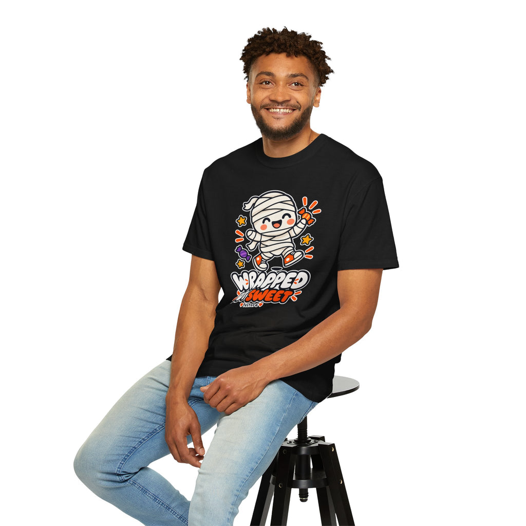 Wrapped but Sweet Halloween T-Shirt | Cute Mummy Graphic Tee