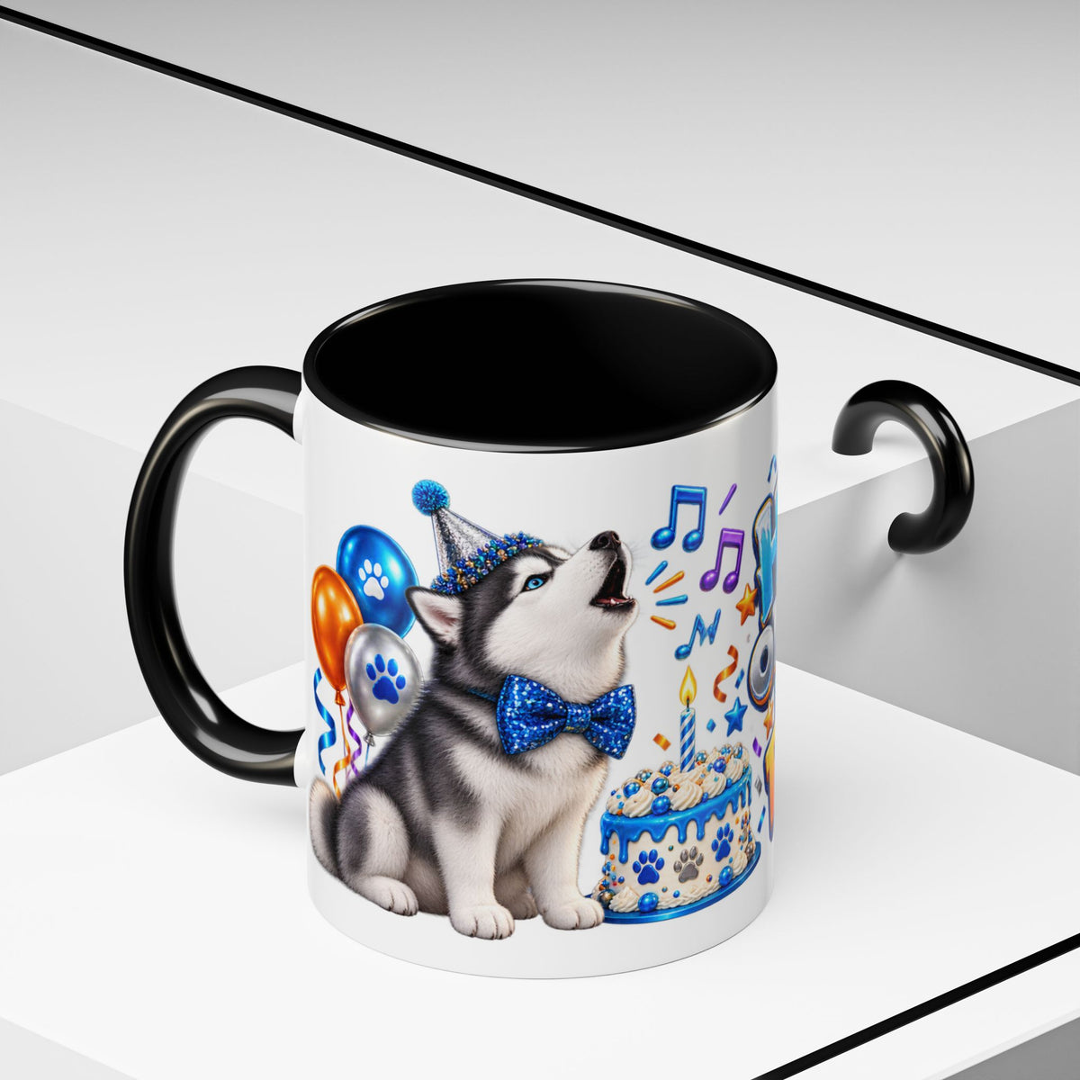 Howl Old Am I Siberian Husky Birthday White Mug