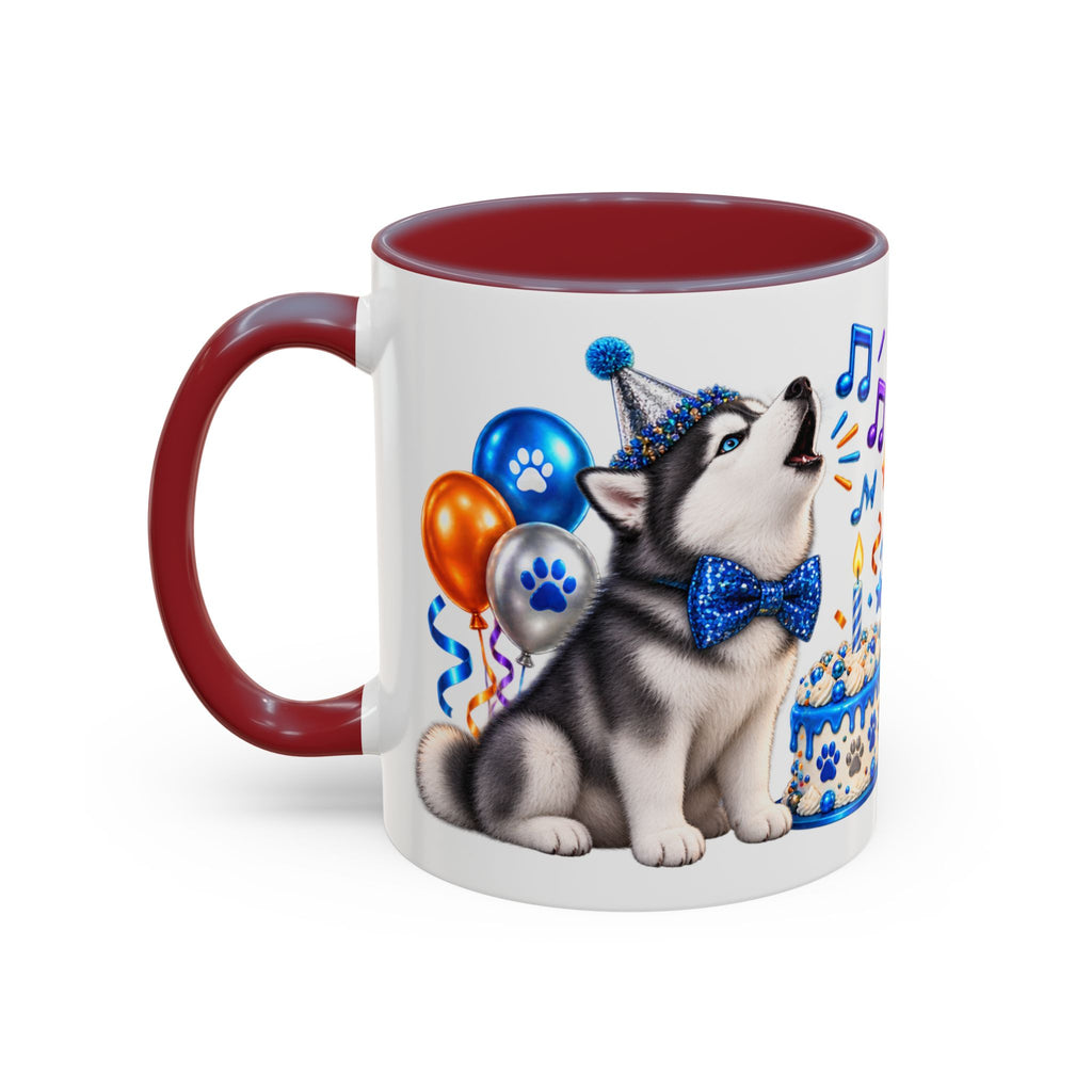 Howl Old Am I Siberian Husky Birthday White Mug
