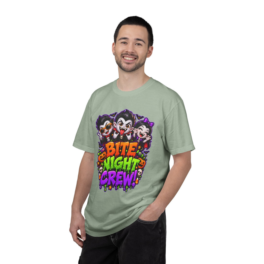 Bite Night Crew Halloween T-Shirt – Funny Vampire Graphic Tee