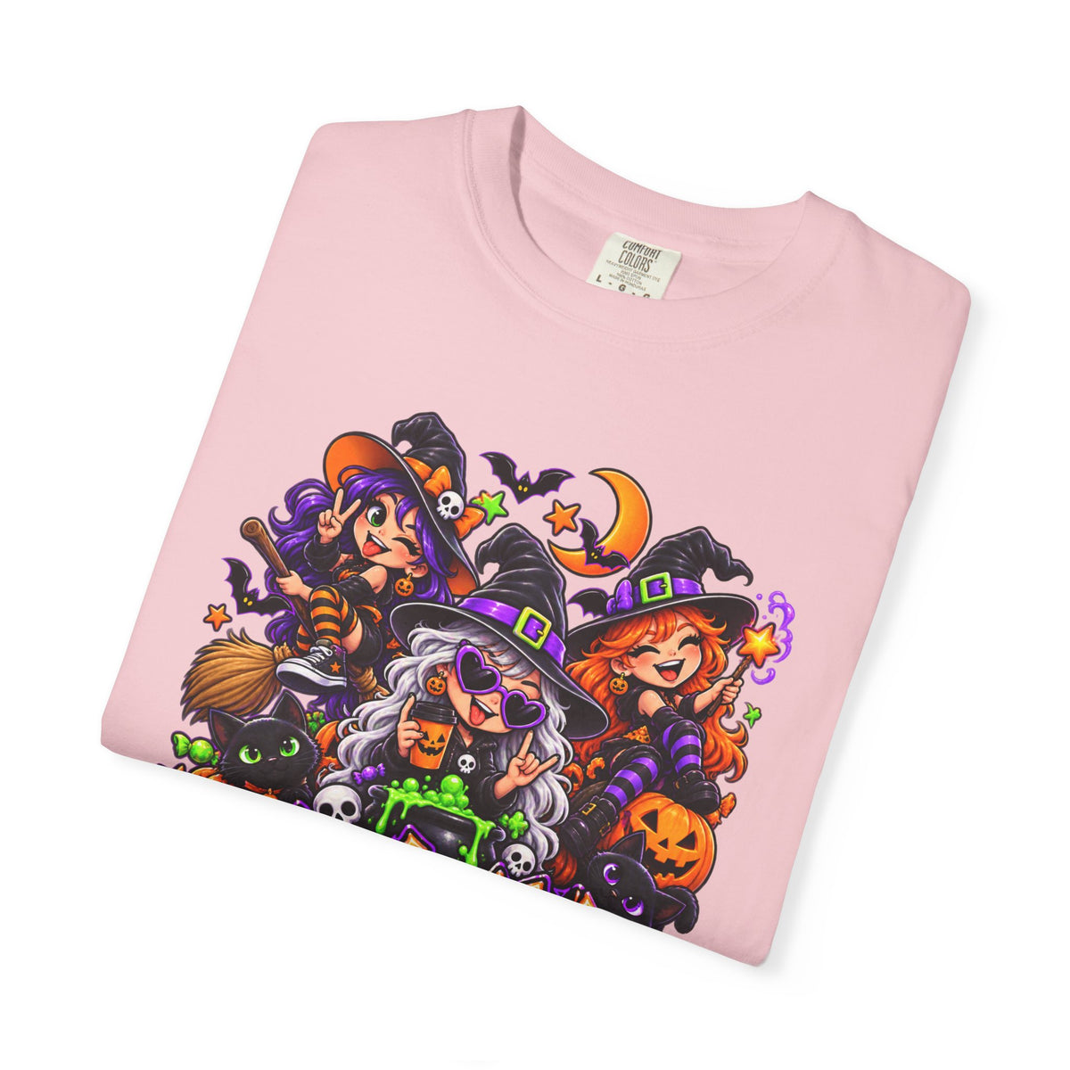 Witchy & Wild – Halloween Witch Crew Graphic T-Shirt