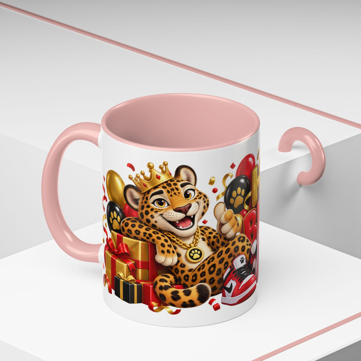 Title: Happy Birthday Jaguar Mug – Colorful 3D Birthday Gift – White Coffee Mug
