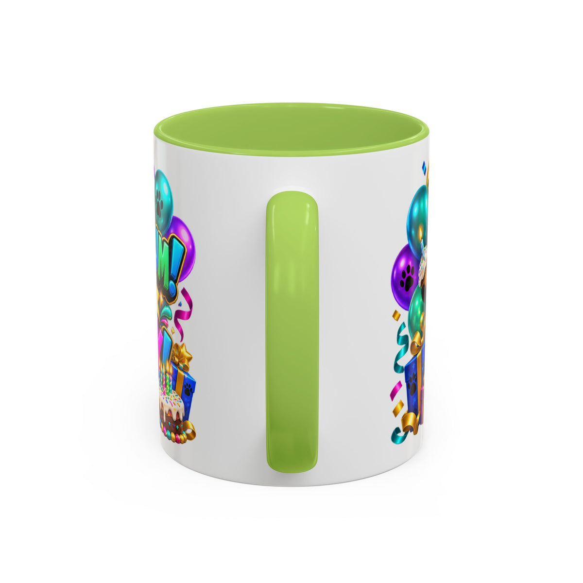 Panda-Monium! It’s Your Birthday White Mug – Cute Panda Birthday Cup, Colorful Fun Party Gift