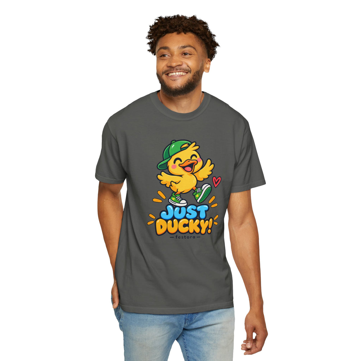 Just Ducky! – Cute Happy Duck Graphic T-Shirt