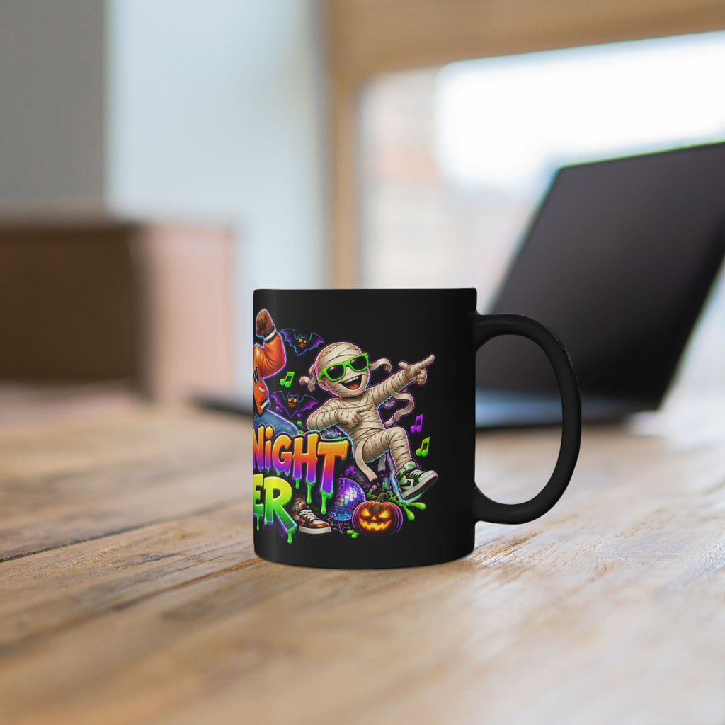 Fright Night Fever Dancing Monsters Halloween Black Mug