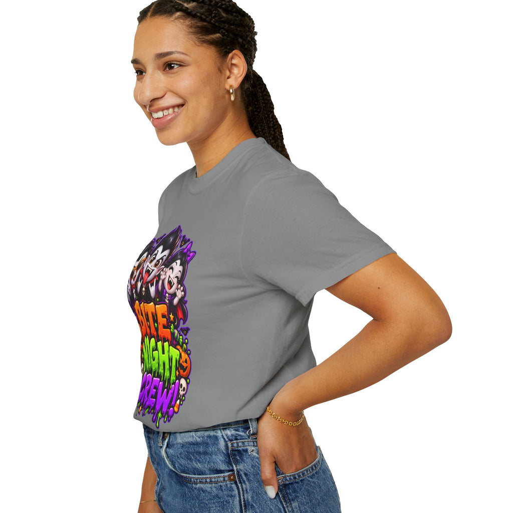 Bite Night Crew Halloween T-Shirt – Funny Vampire Graphic Tee