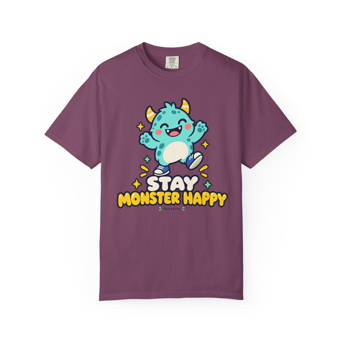 Stay Monster Happy – Cute Monster Graphic T-Shirt