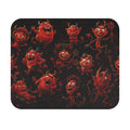 Cute Red Devils Mouse Pad — Funny Halloween Pattern (9" x 8")