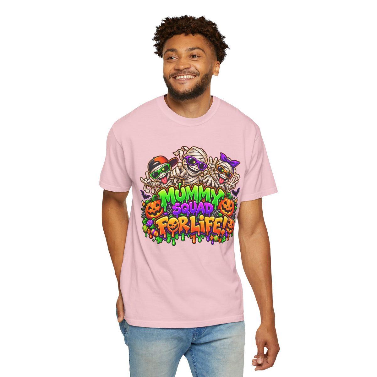 Mummy Squad For Life Halloween T-Shirt – Funny Colorful Mummy Graphic Tee