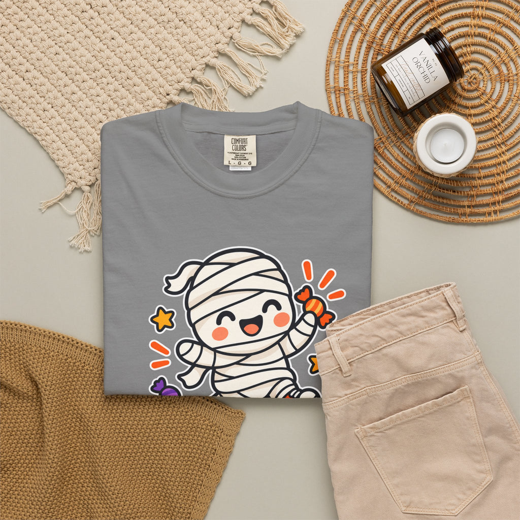 Wrapped but Sweet Halloween T-Shirt | Cute Mummy Graphic Tee