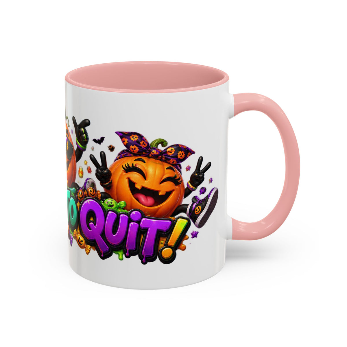 Too Lit to Quit Halloween Pumpkin Party White Mug
