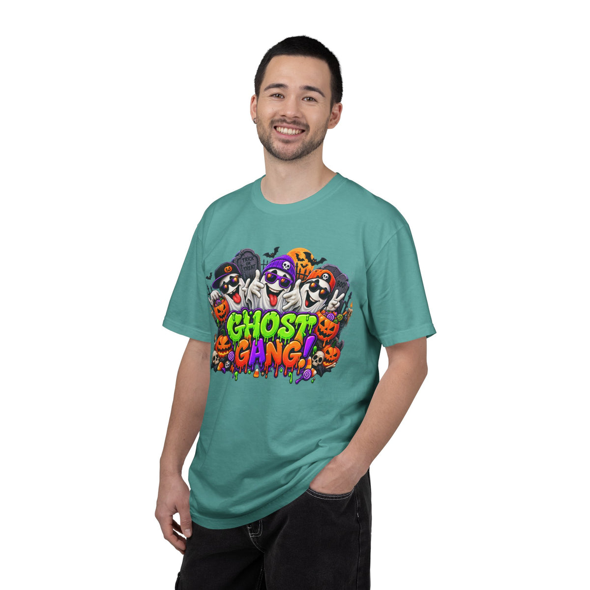 Ghost Gang Halloween T-Shirt – Funny Colorful Ghost Graphic Tee