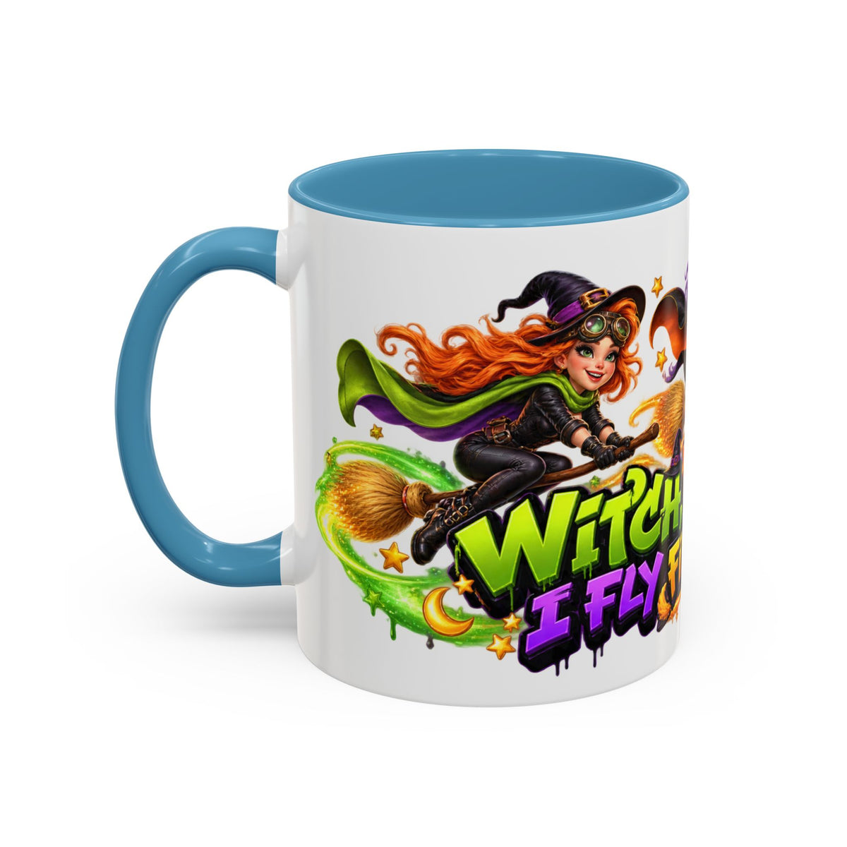 Witch Please I Fly First Class Halloween White Mug