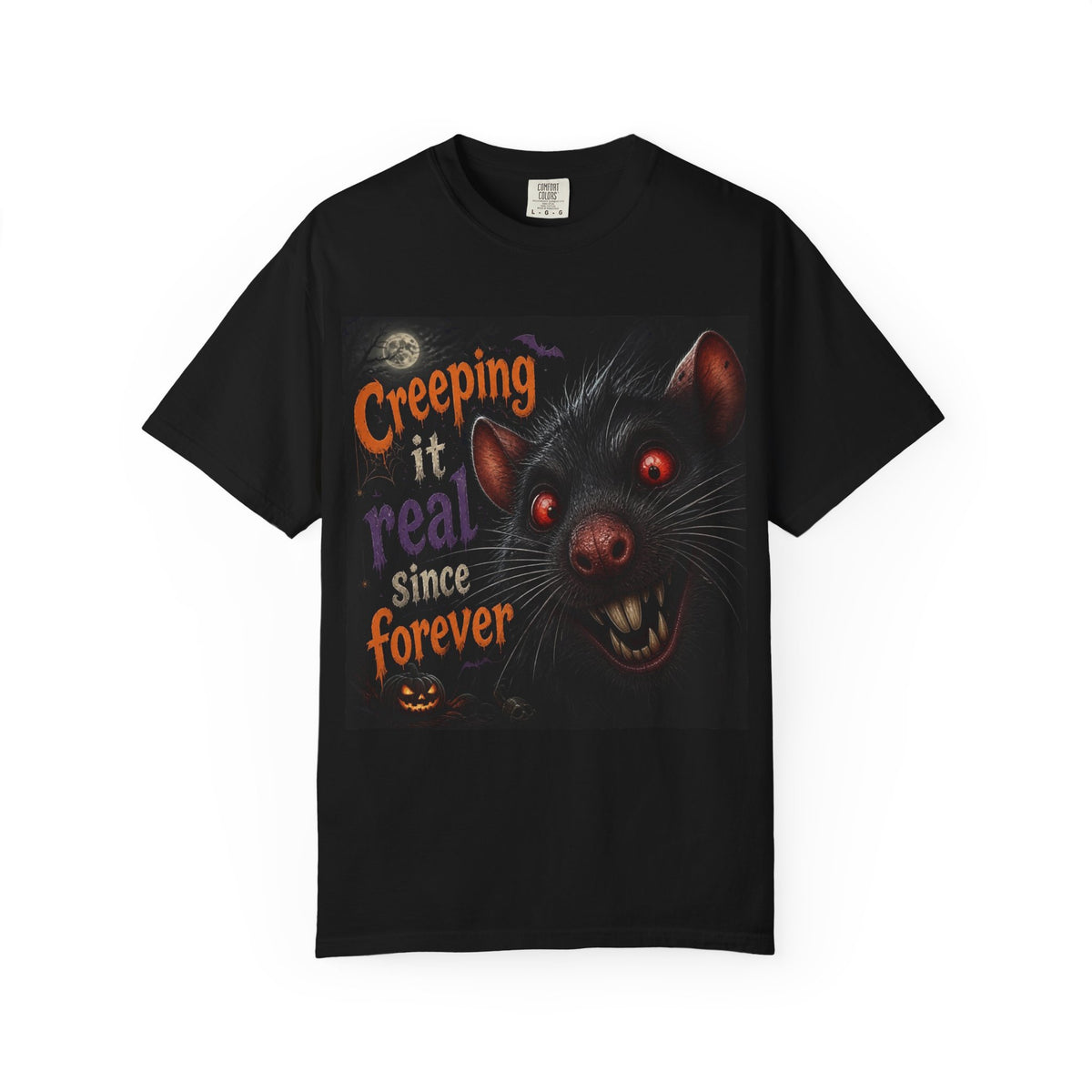 Creeping It Real Since Forever T-Shirt — Retro Halloween Horror Bat Tee