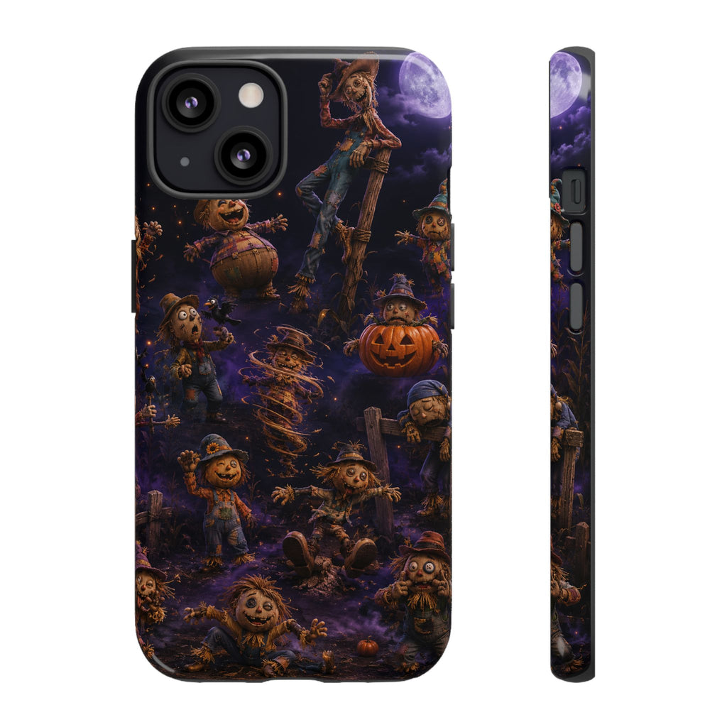 Halloween Scarecrow Phone Case — Spooky Pumpkin Night Tough Case