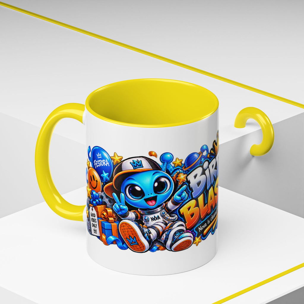Festora Alien Birthday Mug – Birthday Blast Off Coffee Cup