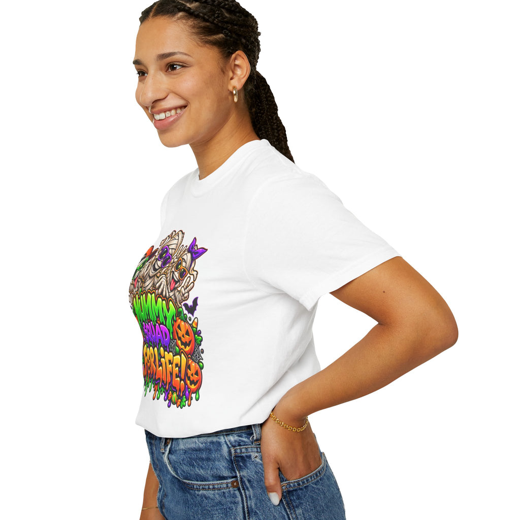 Mummy Squad For Life Halloween T-Shirt – Funny Colorful Mummy Graphic Tee