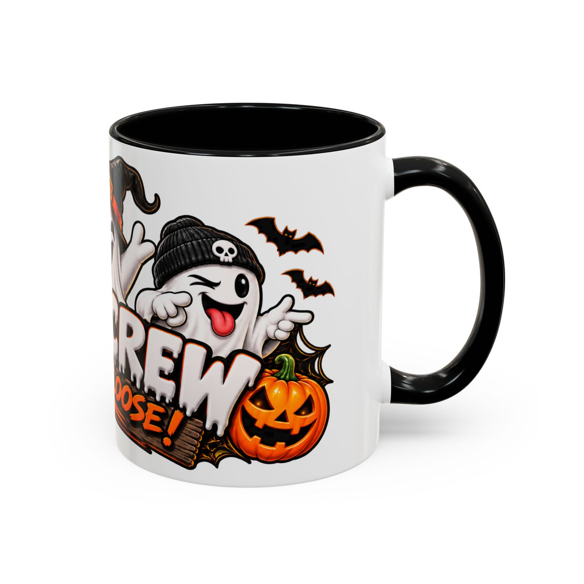 Boo Crew on the Loose Halloween White Mug – Funny Ghosts & Pumpkins