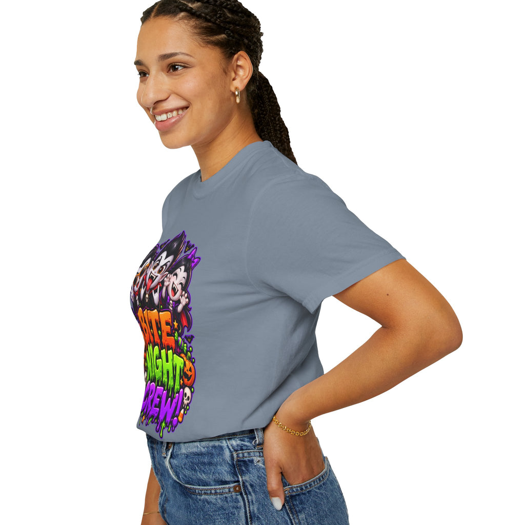 Bite Night Crew Halloween T-Shirt – Funny Vampire Graphic Tee
