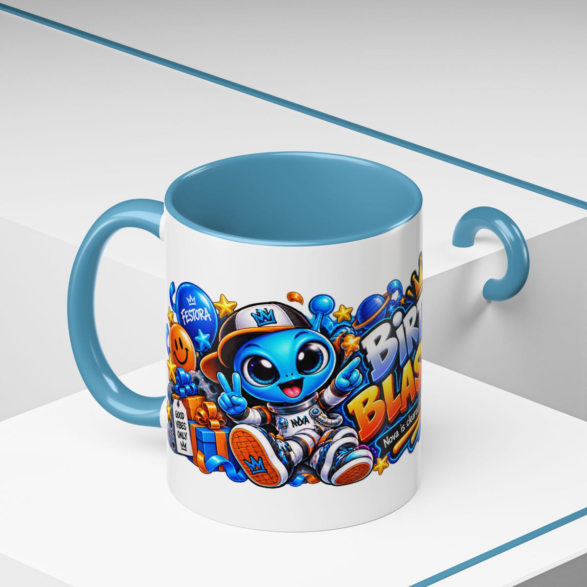 Festora Alien Birthday Mug – Birthday Blast Off Coffee Cup