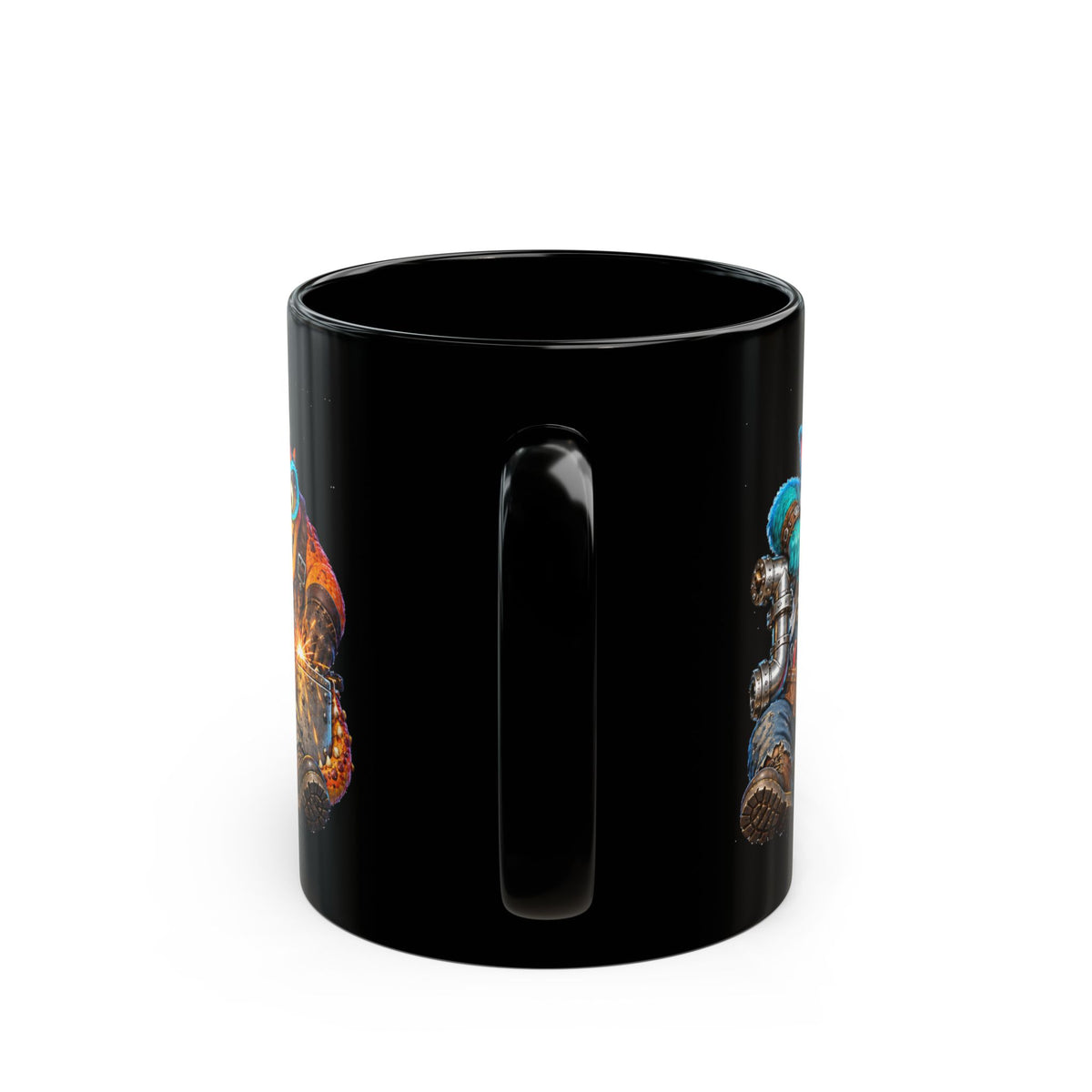 Built Different Monster Workshop Halloween Black Mug