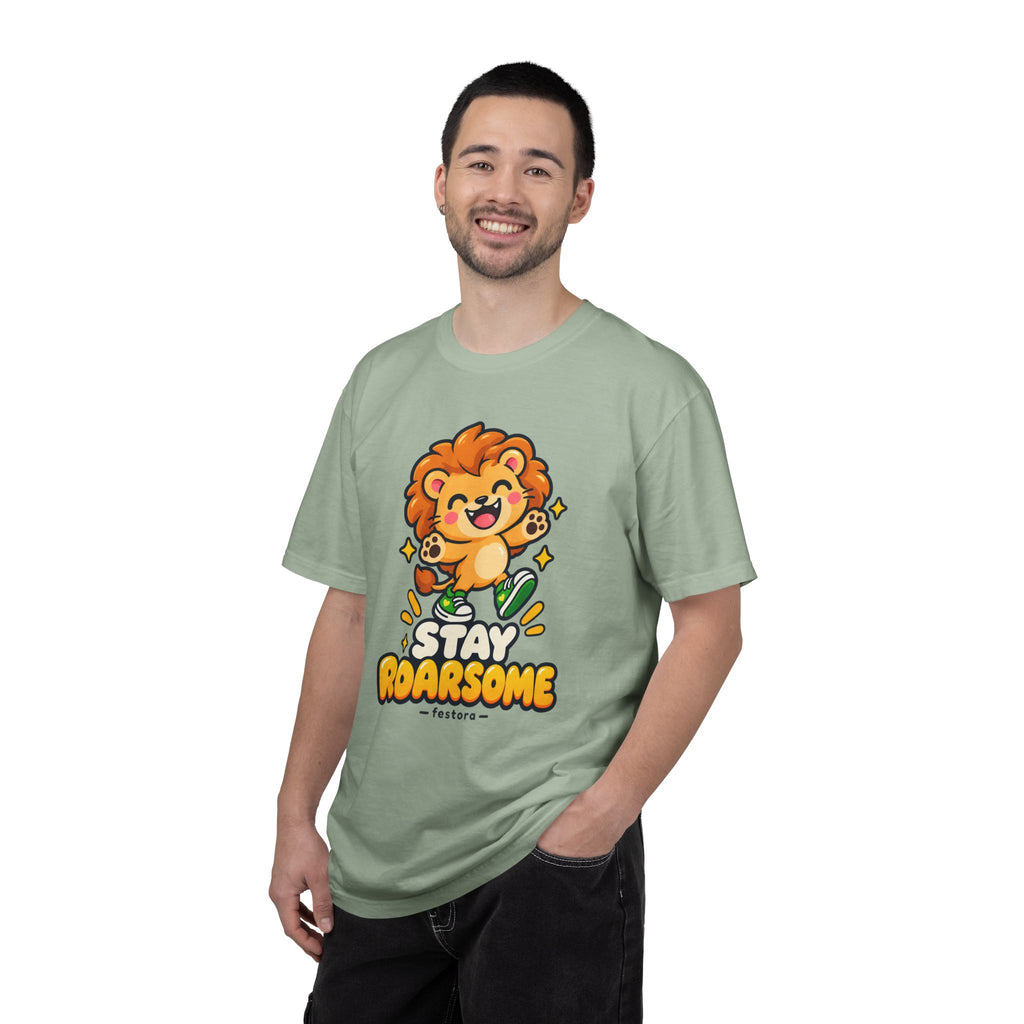 Stay Roarsome – Cute Happy Lion Graphic T-Shirt