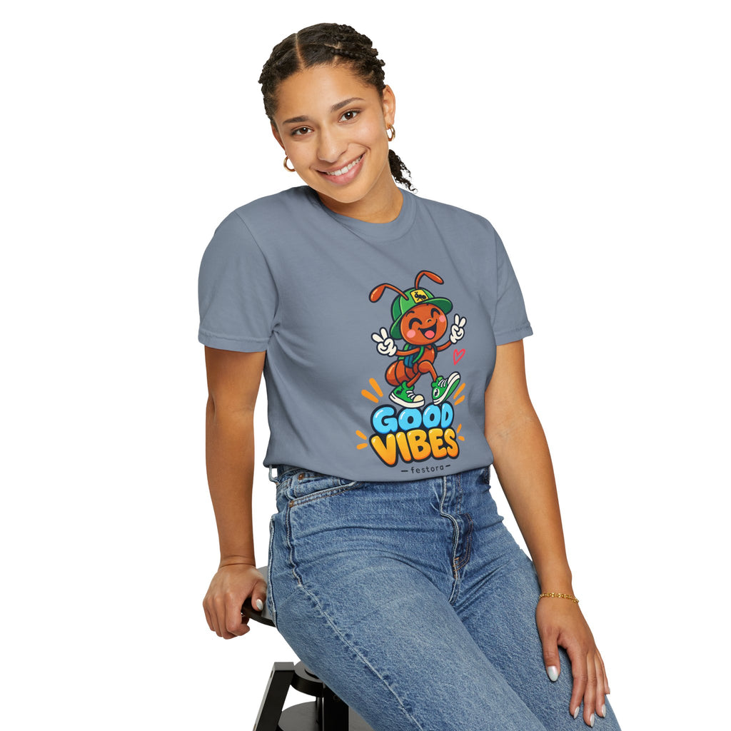 Good Vibes – Happy Ant Graphic T-Shirt