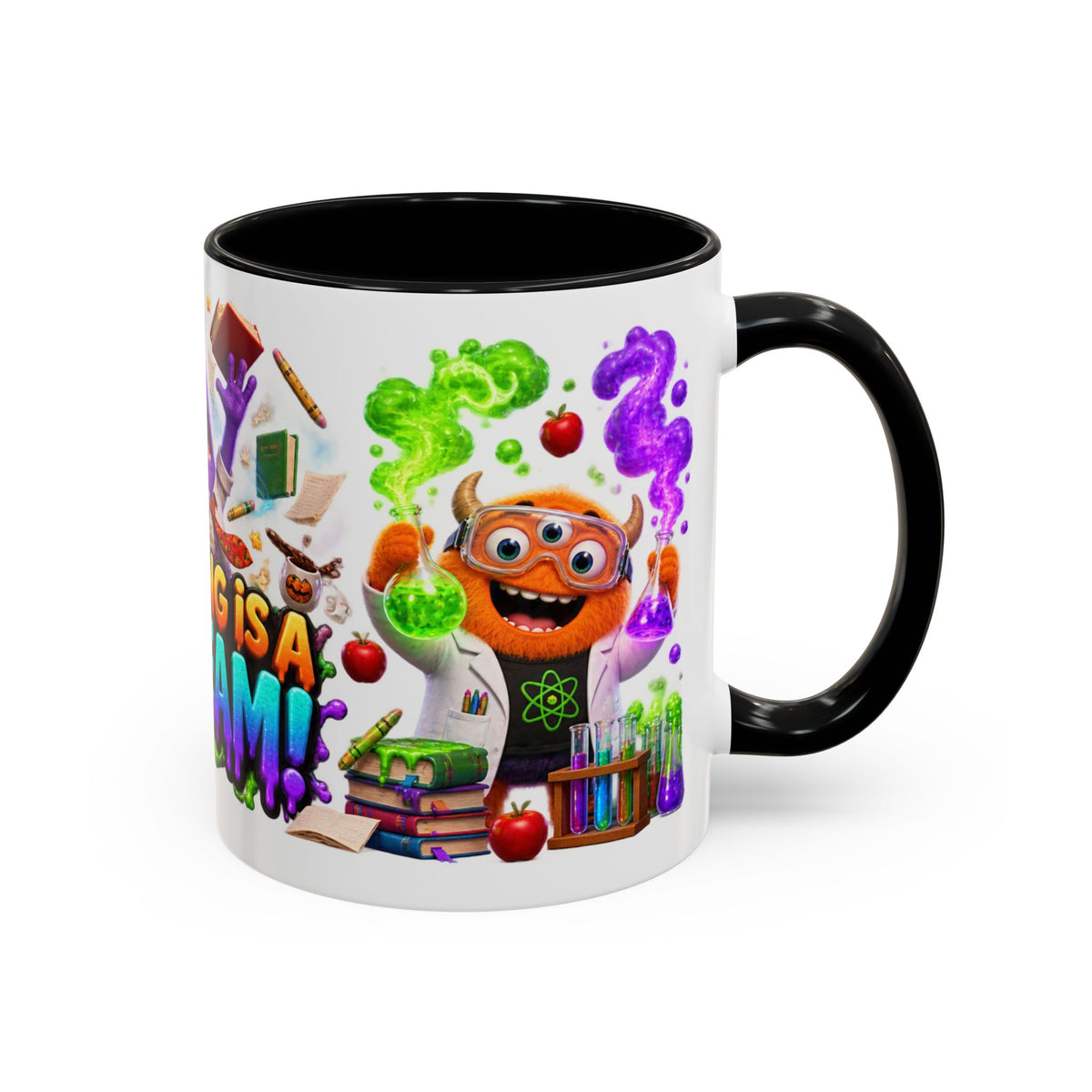 Teaching Is a Scream Monster Teacher Halloween White Mug