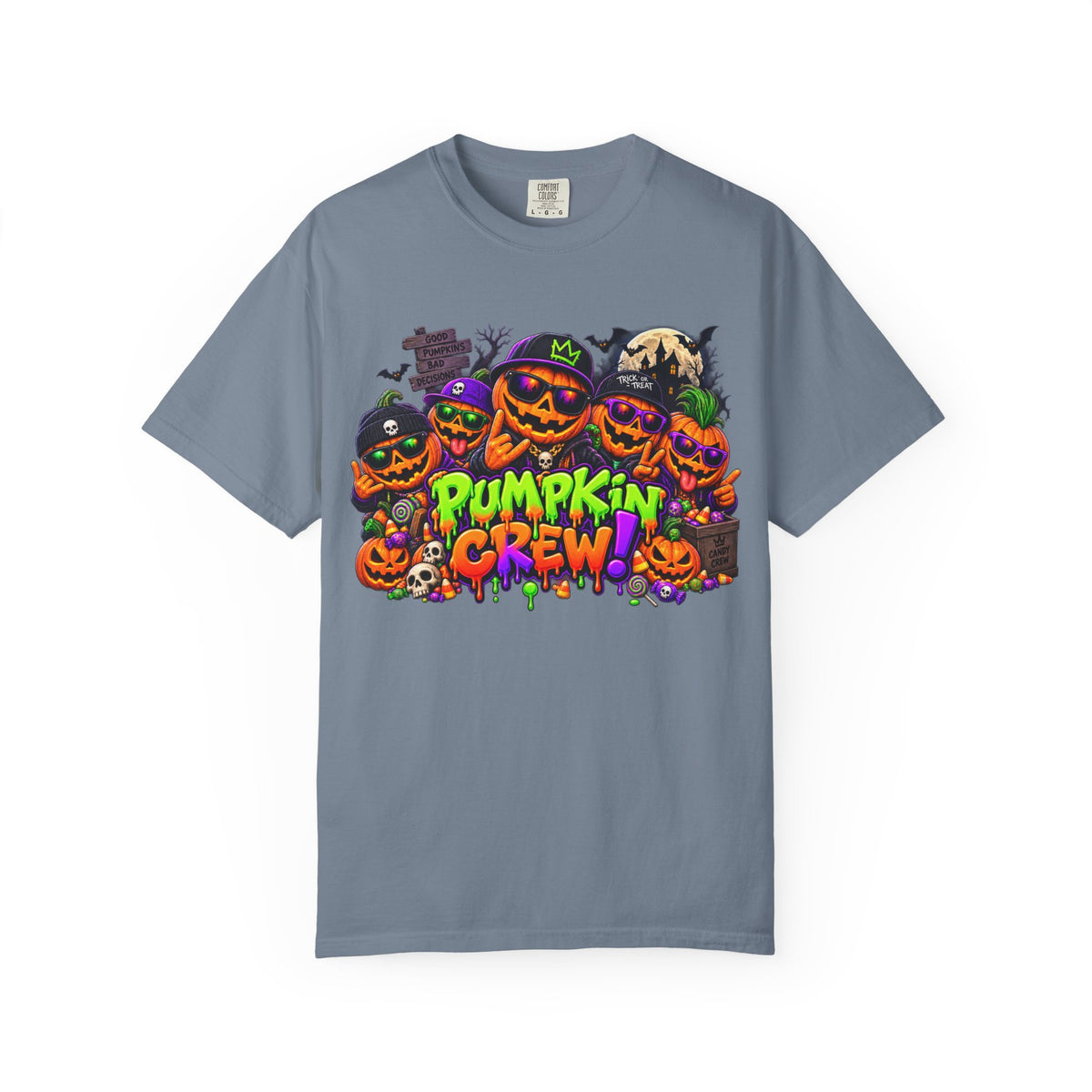 Pumpkin Crew Halloween T-Shirt – Funny Jack O’ Lantern Graphic Tee
