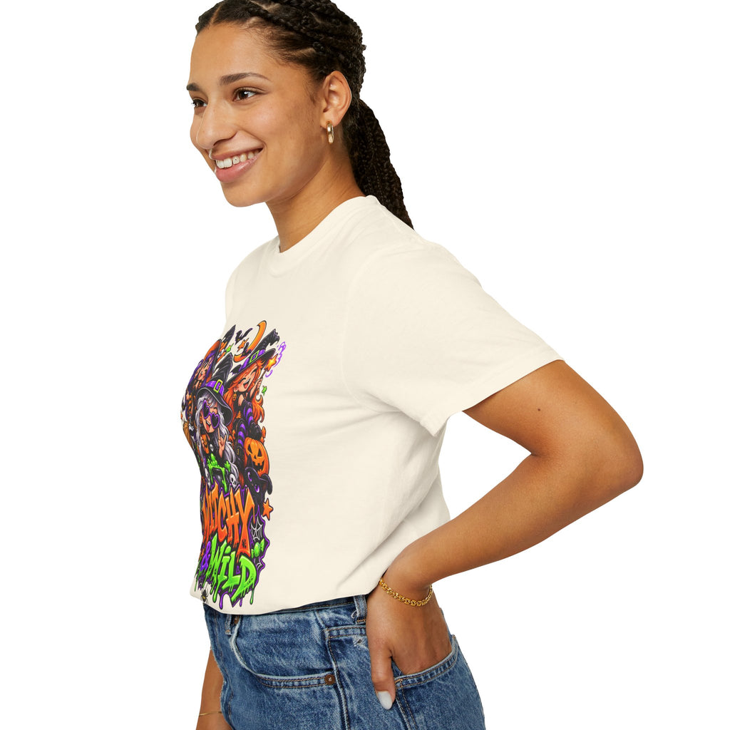 Witchy & Wild – Halloween Witch Crew Graphic T-Shirt